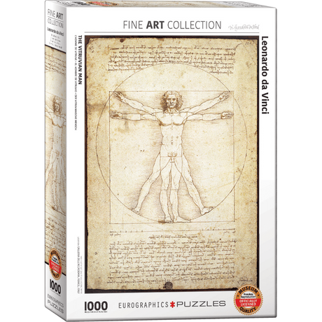 Leonardo Da Vinci: Schema delle Proporzioni jigsaw puzzle box