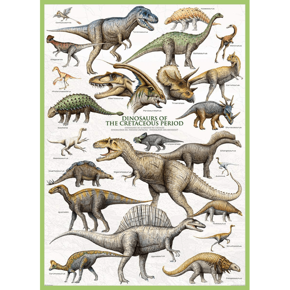 Dinosaurs of the Cretaceous Period jigsaw puzzle artwork