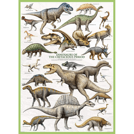 Dinosaurs of the Cretaceous Period jigsaw puzzle artwork