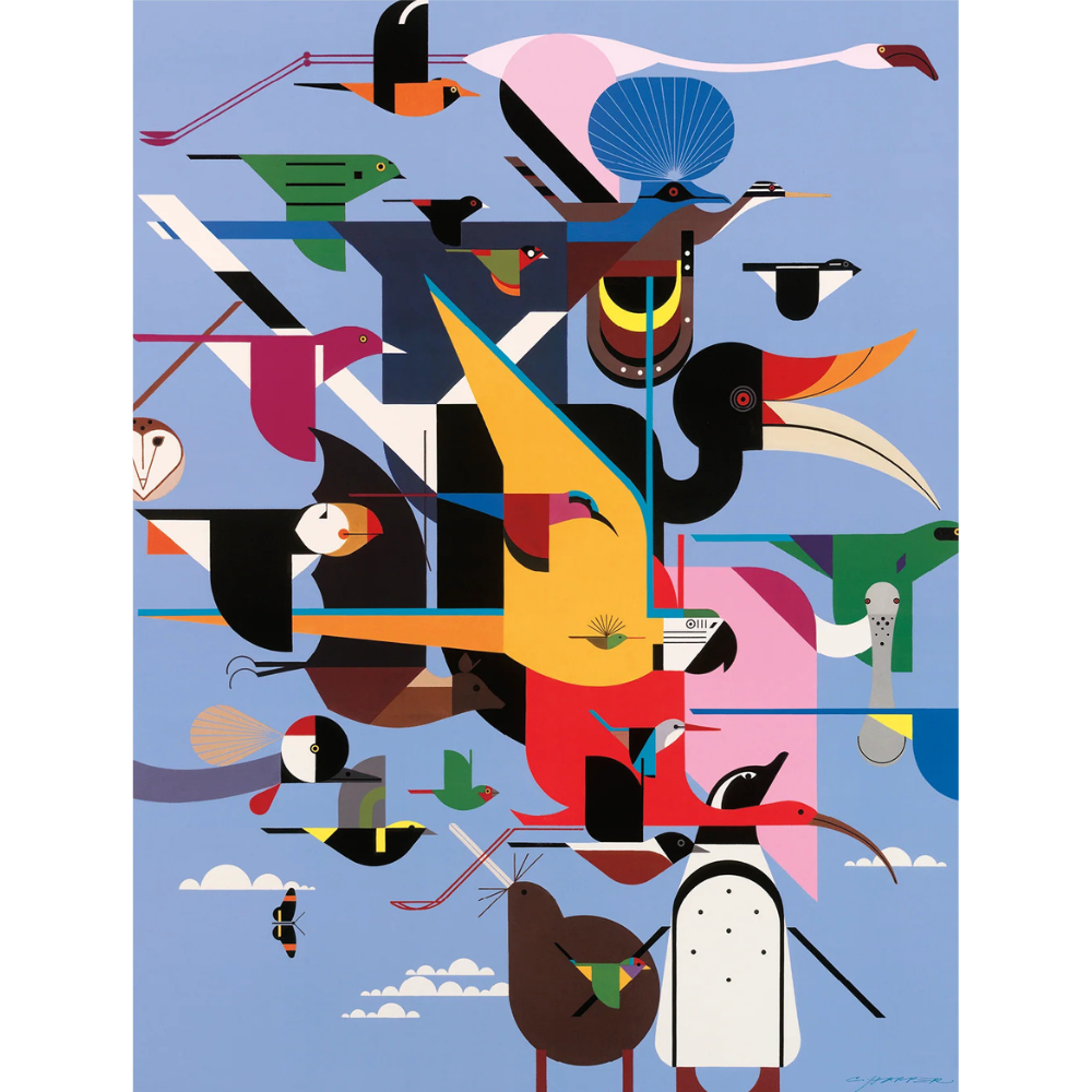 Charley Harper Double-Sided Jigsaw Puzzle Set