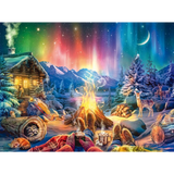 Campfire Romance under the Starry Sky