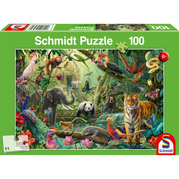 Colourful Jungle Wildlife (100 Pieces)