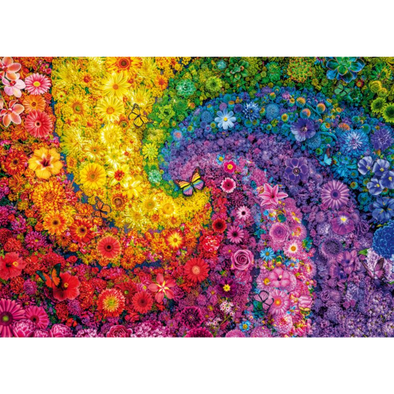 Colourful Swirl of Flowers (2000 Pieces)