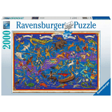 Ravensburger adult puzzle featuring a detailed star constellations map with bright, colorful celestial patterns on a dark background.