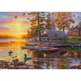 Darrell Bush: Boathouse with Canoes