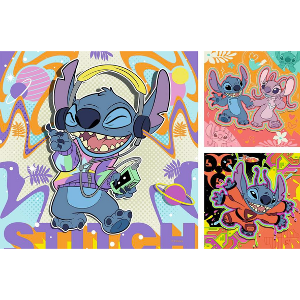 Disney Stitch (3x 49 Pieces)