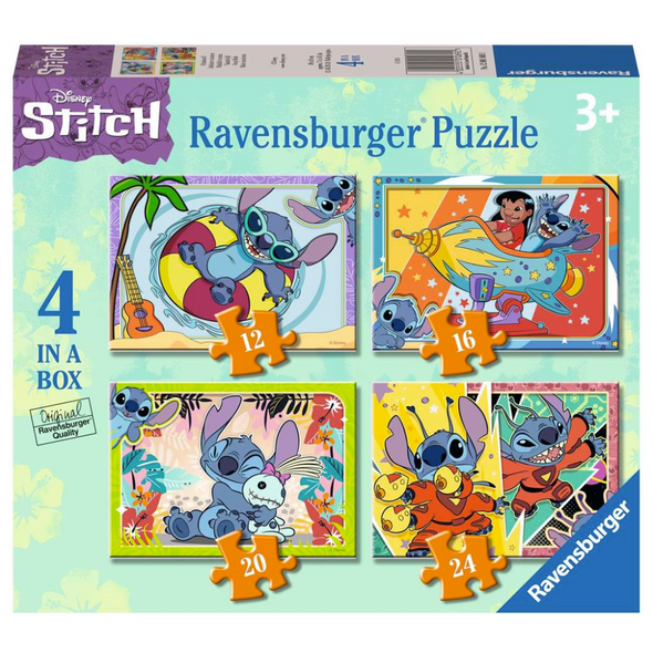 Disney Stitch, 4 in a Box (12, 16, 20 & 24 Pieces)