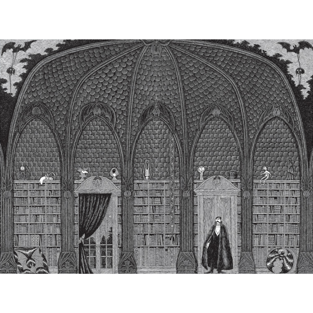 Edward Gorey: Dracula in Dr. Seward's Library - Thirsty Meeples
