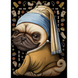 Pug with a Pearl Earring
