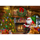 Santa by the Christmas Tree