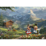 Thomas Kinkade: Mickey and Minnie in the Alps