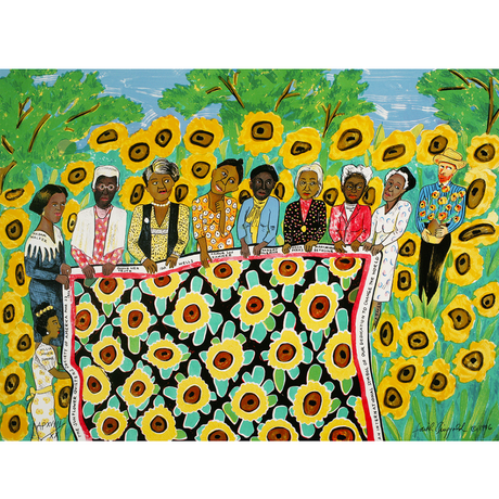 Faith Ringgold: Sunflower Quilting Bee at Arles - Thirsty Meeples