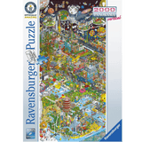 Ravensburger Guinness World Records adult puzzle featuring colorful images and record-breaking achievements on a detailed puzzle piece.