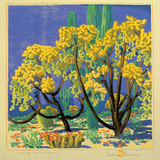 Gustave Baumann: Cholla and Sahuaro - Thirsty Meeples