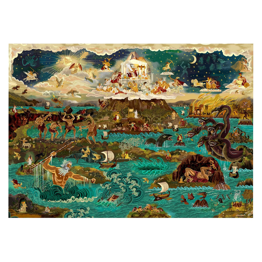 The World of the Odyssey & Other Greek Myths puzzle artwork by Adam Simpson