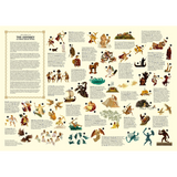 Fold-out poster guide to the characters in the puzzle
