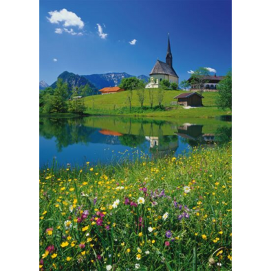 Inzell, Einsiedlhof and St. Nicholas Church (1000 Pieces)