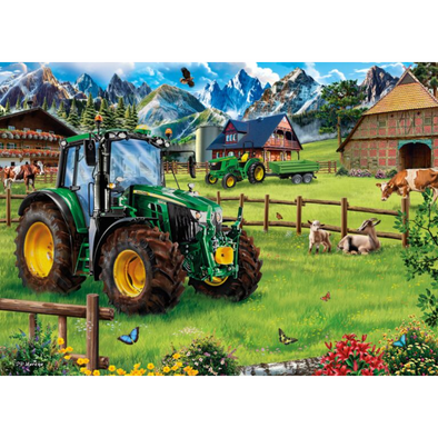 John Deere: Alpine Pasture With 6120 Tractor (1000 Pieces)