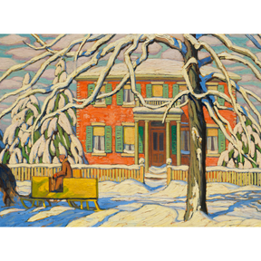 Lawren S. Harris: Red House and Yellow Sleigh - Thirsty Meeples