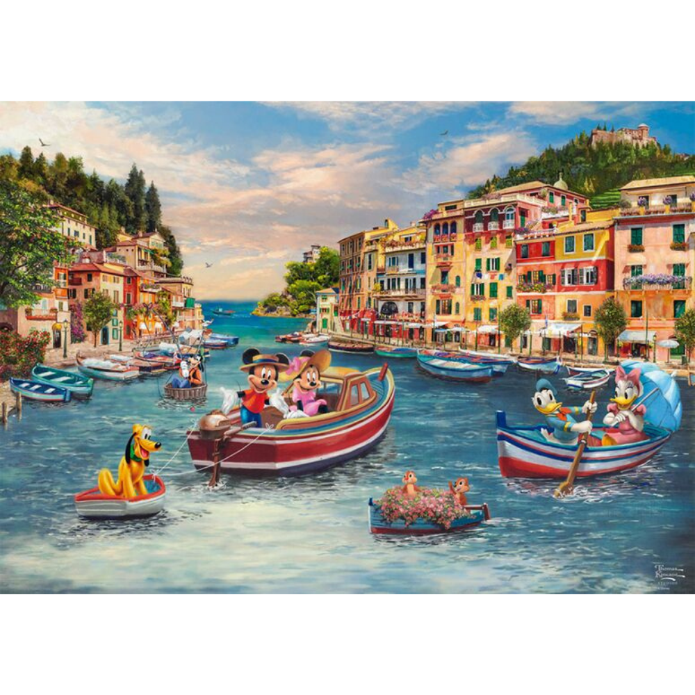 Thomas Kinkade: Disney Mickey and Minnie in Italy