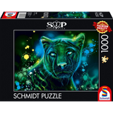 Neon Blue Green Panther