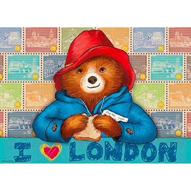 Ravensburger Paddington Bear adult puzzle showing a detailed image of Paddington with his signature hat and suitcase.