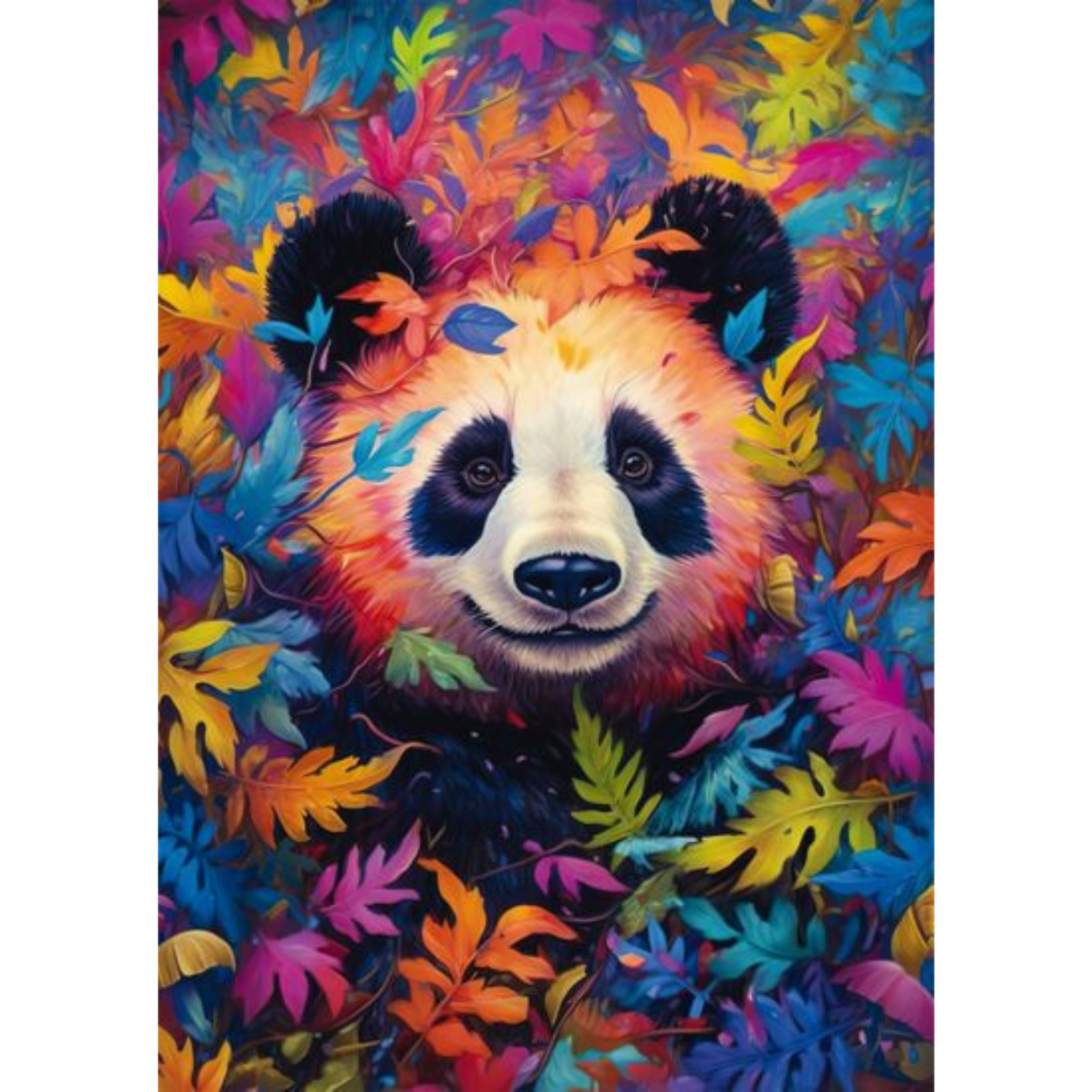 Panda Bear in the Rainbow Forest