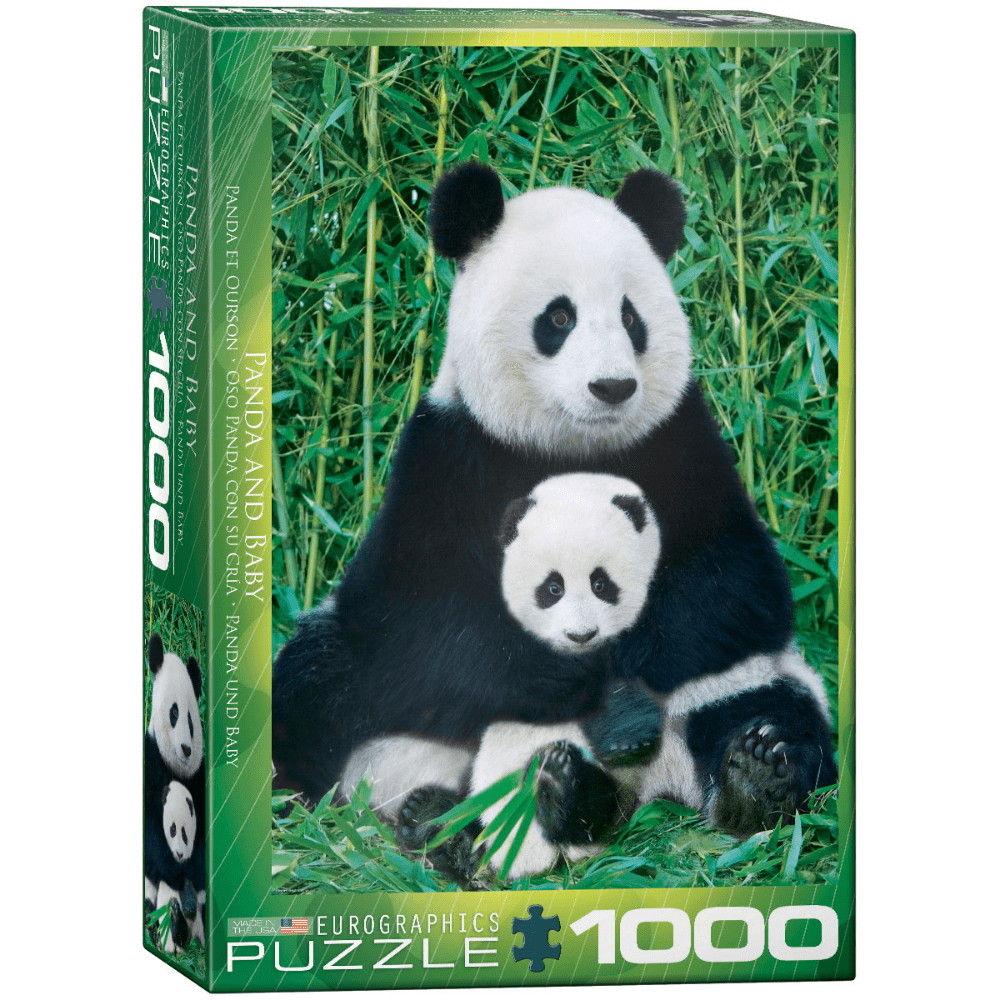 Panda & Baby (1000 Pieces) - Thirsty Meeples