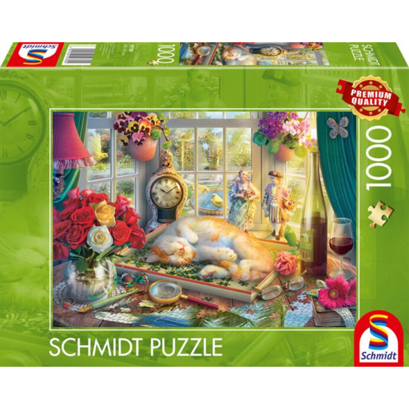 Puzzle Time with Cat (1000 Pieces)