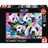 Neon Rainbow Pandas