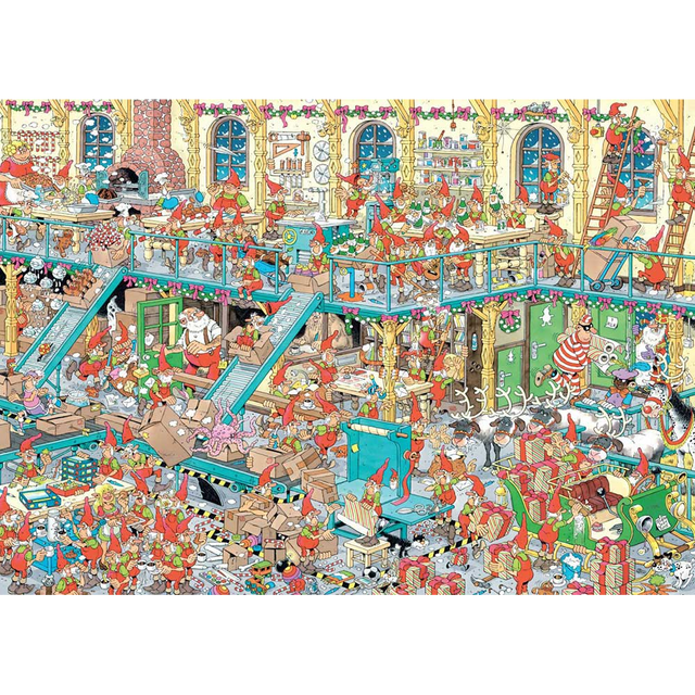 Santa's Factory jigsaw puzzle artwork