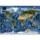 Heye adult puzzle featuring a detailed satellite map with 2000 pieces showing a realistic view of Earth's surface.