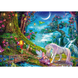 Unicorn and Elf Among the Trees