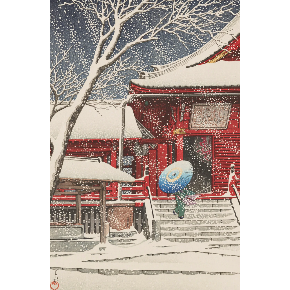 Kawase Hasui: Snowfall Double-Sided Jigsaw Puzzle Set (PRE-ORDER)