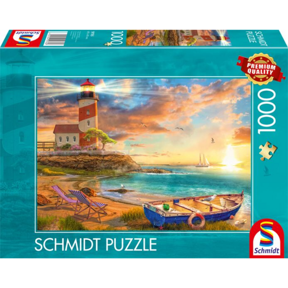 Sunset over Lighthouse Bay (1000 Pieces)