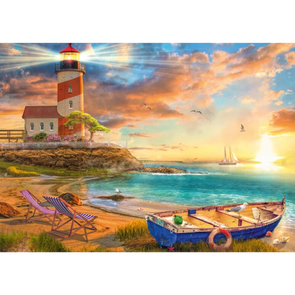 Sunset over Lighthouse Bay (1000 Pieces)