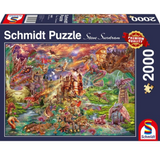 Adult puzzle "The Dragon’s Treasure" by Schmidt featuring a detailed dragon and treasure scene in vibrant colors.