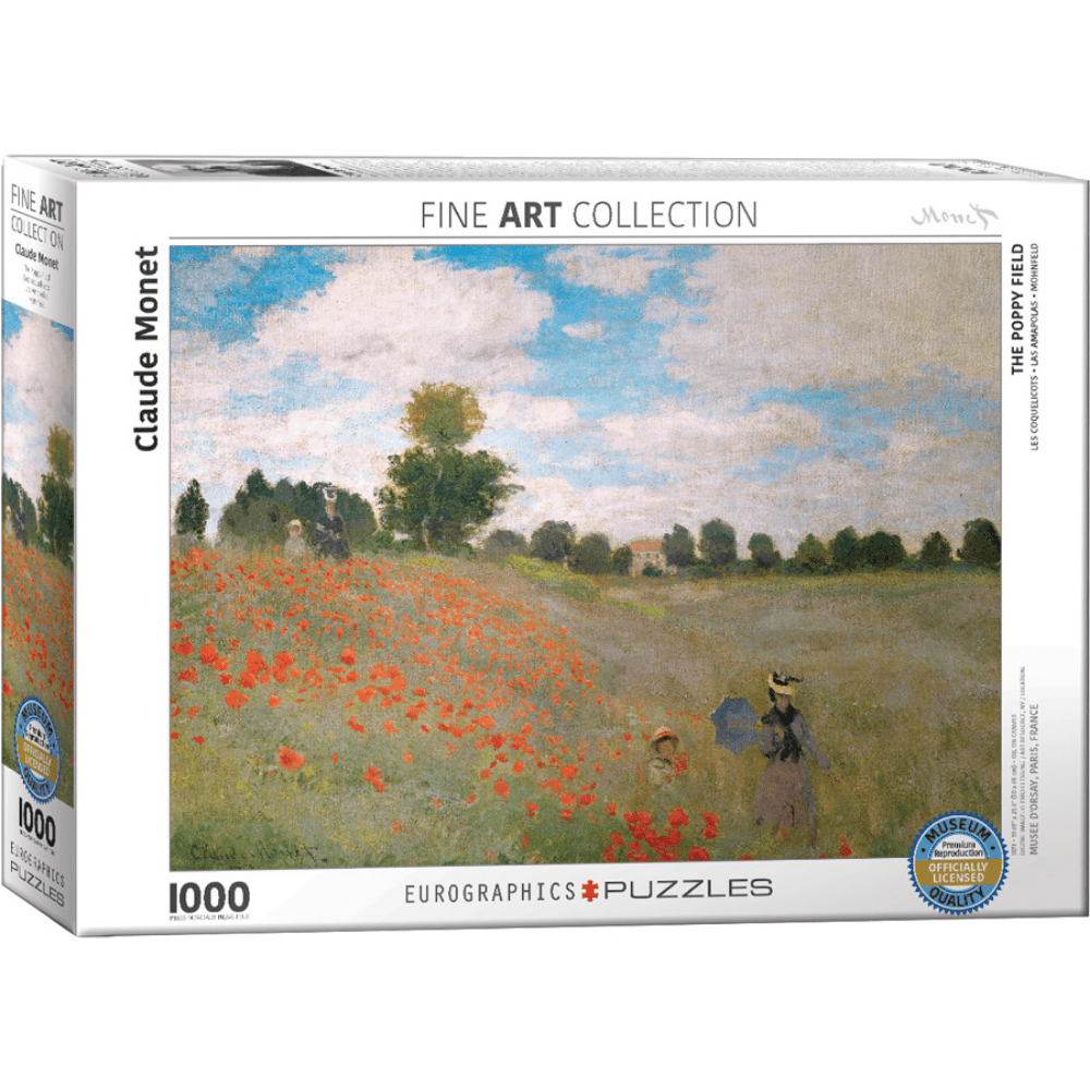 Claude Monet: The Poppy Field (1000 Pieces)