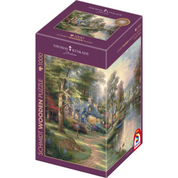 Thomas Kinkade: Hometown Lake Wooden Puzzle (1000 Pieces)