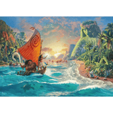 Schmidt Thomas Kinkade Moana 1000-piece adult puzzle featuring a scenic artwork of Moana by Thomas Kinkade.
