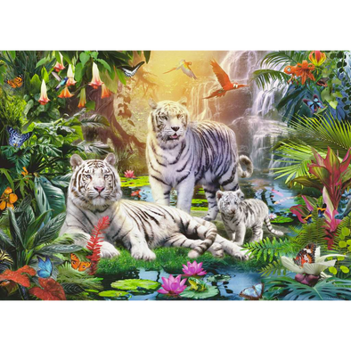 White Tiger Family (1000 Pieces)