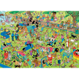 Jan van Haasteren Dog Parkour 1000-piece jigsaw puzzle artwork on a transparent background