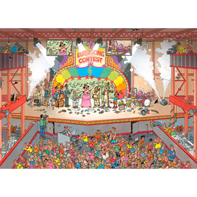 Jan van Haasteren Eurosong Contest 1000-piece jigsaw puzzle artwork on a transparent background
