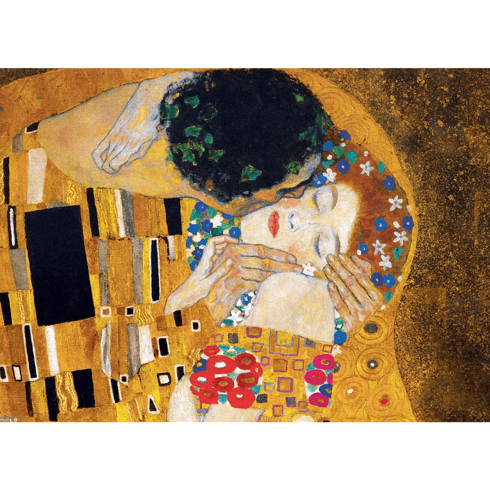 Gustav Klimt: The Kiss (Detail)