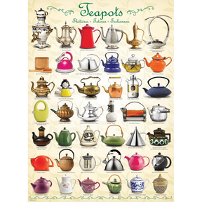 Teapots 1000 piece jigsaw puzzle artwork