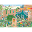 Jan van Haasteren The Art Market 1000-piece jigsaw puzzle artwork on a transparent background