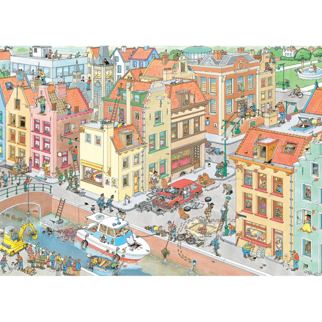 Jan van Haasteren The Missing Piece 1000-piece jigsaw puzzle artwork on a transparent background