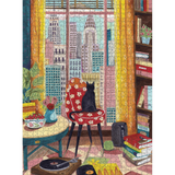 Caroline Bonne Müller: Black Cat in New York Window – puzzle artwork