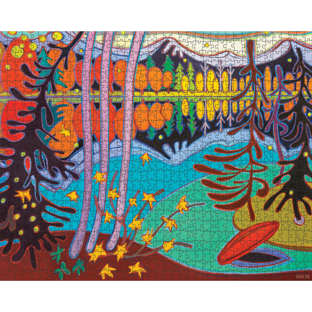 Darlene Kulig: End of Canoe Ride – puzzle artwork