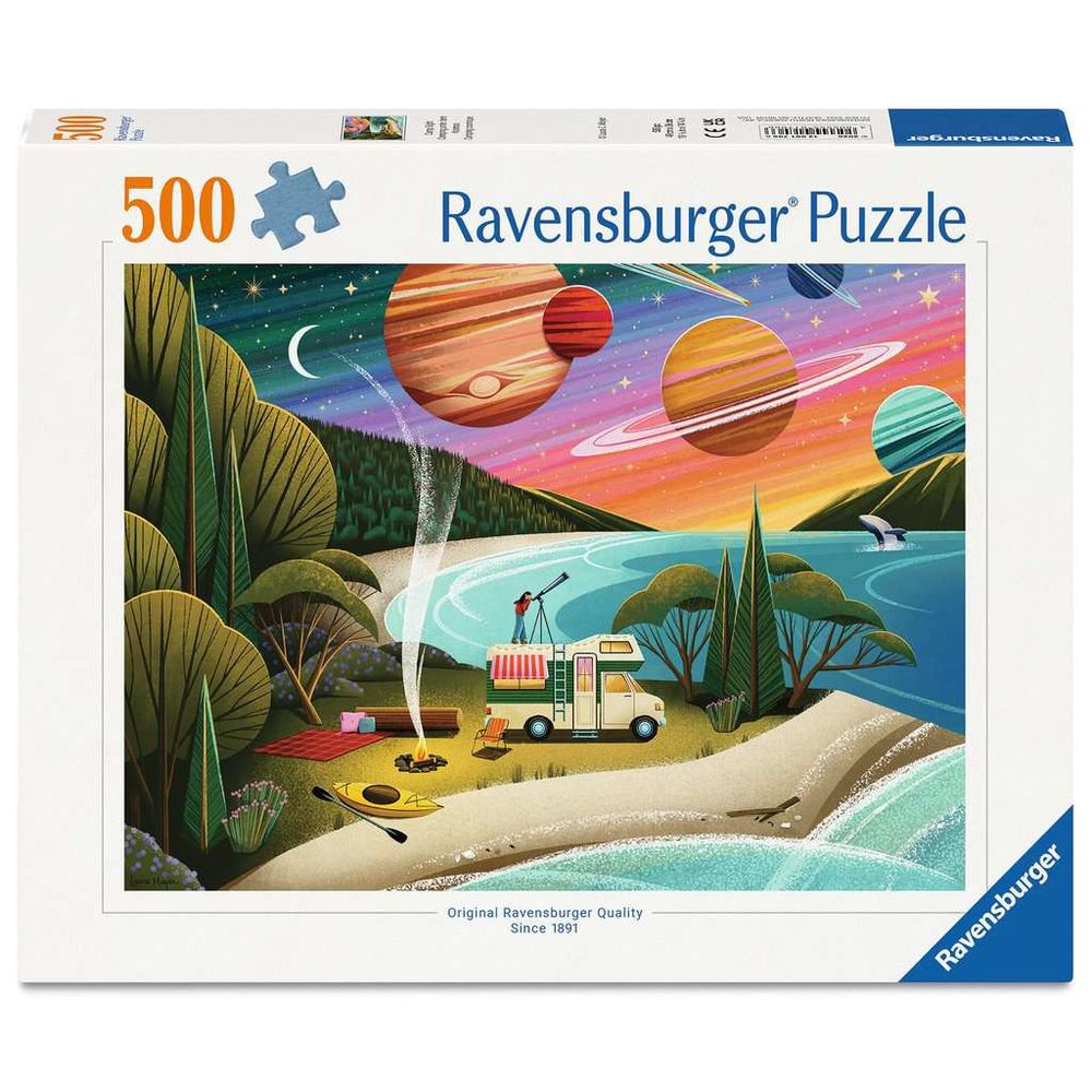 Camping jigsaw puzzle box